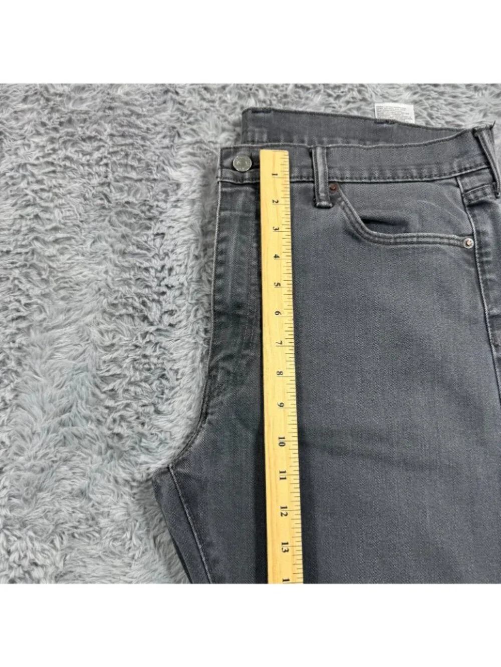 Levi's 513 Jeans Men's 38x30 Gray Cotton Denim Straight Slim Workwear Stretch